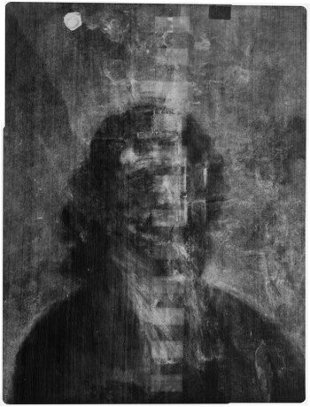 comparazione x-ray con dipinto "Autoritratto di Carel Fabritius"