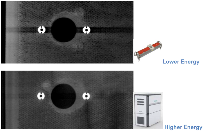 Raggi-x, qualità immagine a diverse energia