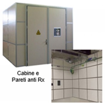 Cabina e pannelli di radioprotezione ai ragg-x Cabina e pannelli insustriale per protezione dei operatori