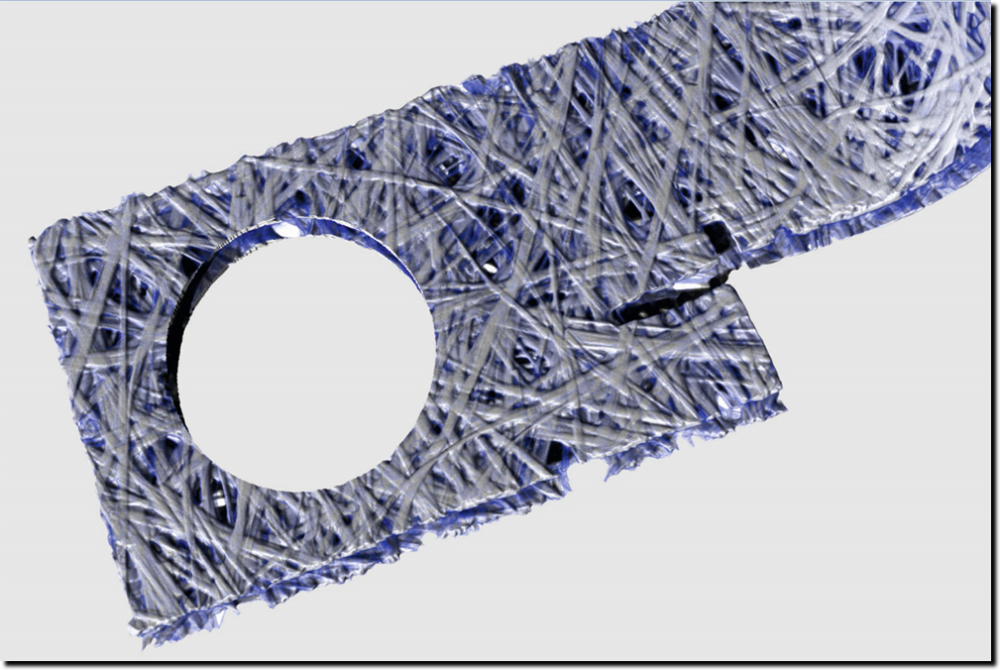 Servizio conto terzi - immagine disposizione delle fibre in un componente