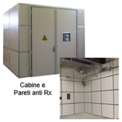 Cabina e pannelli di radioprotezione ai ragg-x Cabina e pannelli insustriale per protezione dei operatori