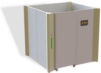 Covid 19 - Box contenimento raggi-X per protezione dell'operatore. di facile movimentazione e trasporto. Covid 19 - Cabina contenimento raggi-X per protezione dell'operatore. di facile movimentazione e trasporto.