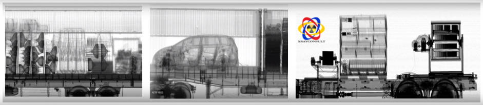 Visione ai raggi-X dell'interno di camion e container