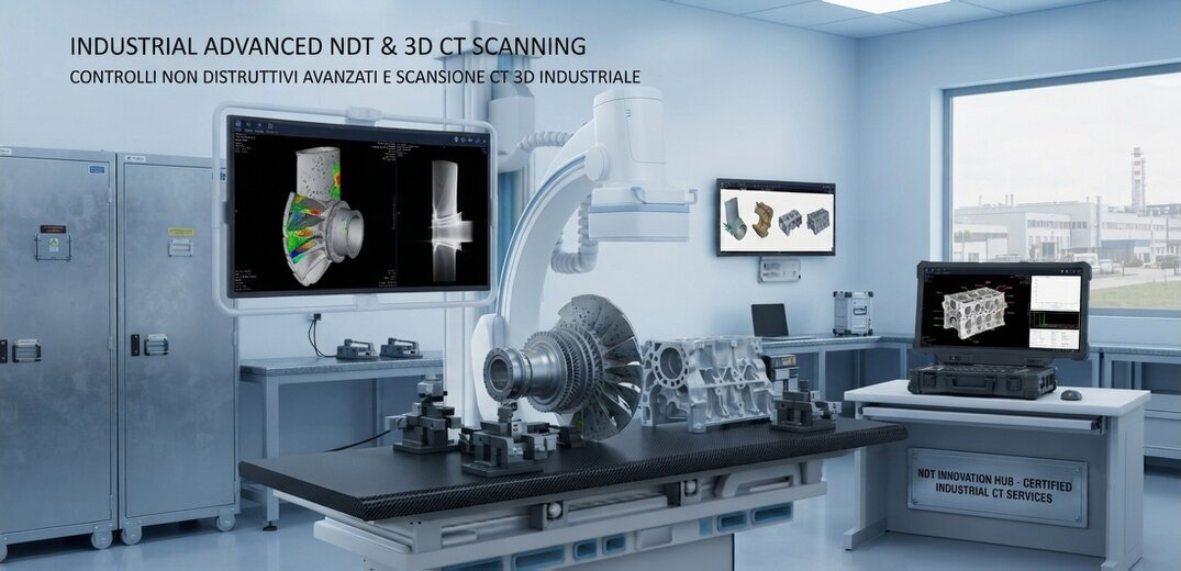Sistema di tomografia computerizzata industriale con visualizzazione 3D del componente