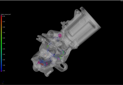 Radioscopia Industriale controllo porosità Porosità su componente pressofuso con Radioscopia