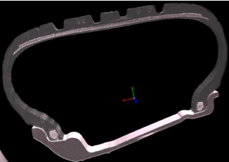 Tomografia computerizzata industriale su pneumatico Visione immagine tomografico pneumatico sotto sforzo
