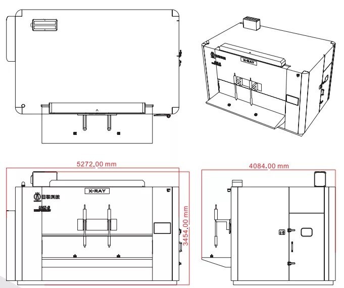 Disegno dell'impianto di radioscopia DR UNZ