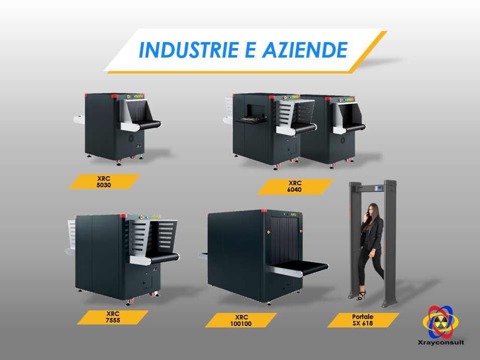 Gamma impianti di sicurezza bagagli per industria e aziende Gamma sistemi di sicurezza bagagli per industria e aziende