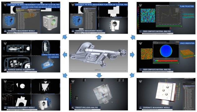 Tomografia computerizzata industriale moduli di interfaccia analisi e gestione 