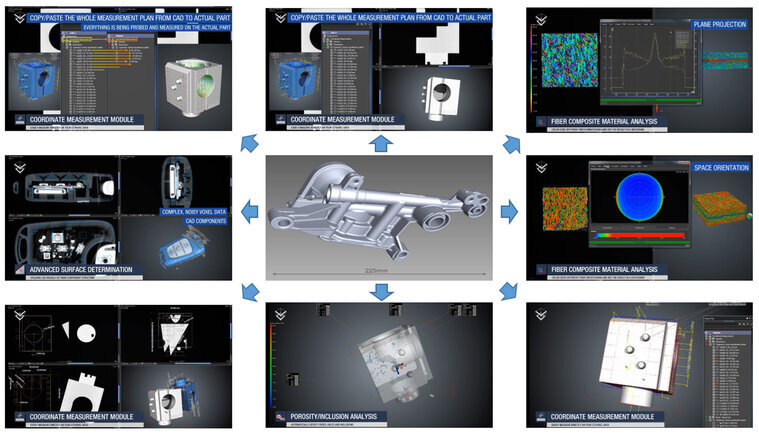 Tomografia analisi immagini con diversi moduli e applicazioni