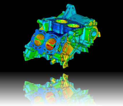 Visualizzazione 3D - Verifica dimensionale Basamento Motore