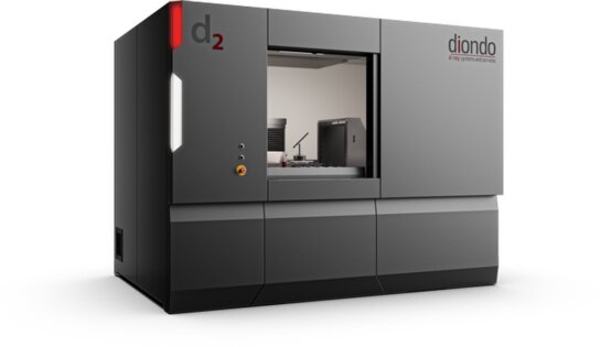 Sistema di Tomografia CT Industriale Diondo d2 per Componenti Complessi Immagine del Diondo d2, impianto Micro CT con cabinet di schermatura per sorgenti fino a 300 kV, ideale per l'analisi non distruttiva di pezzi industriali medi.