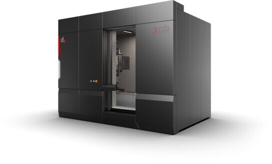 Impianto di Tomografia Computerizzata Industriale Diondo d3 Fotografia del sistema Diondo d3, un impianto di Micro CT industriale con cabinet di sicurezza e manipolatore granite-based, utilizzato per analisi NDT e metrologia 3D.