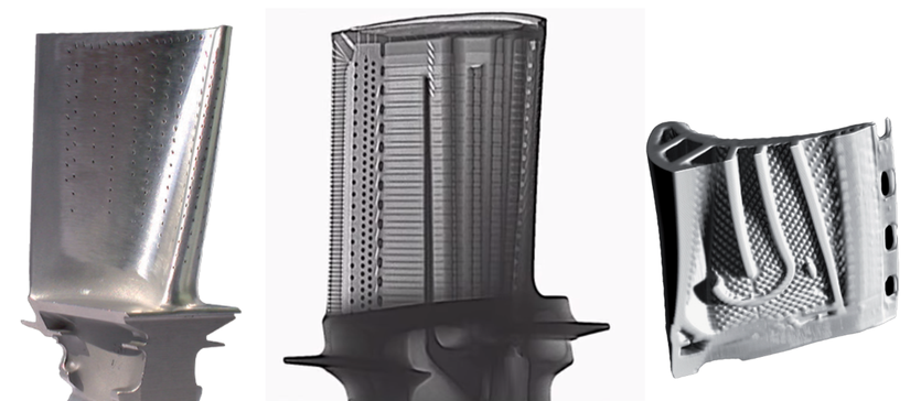 Real blade Tomographic view Virtual section