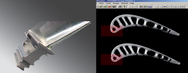 CT analysis of a blade 