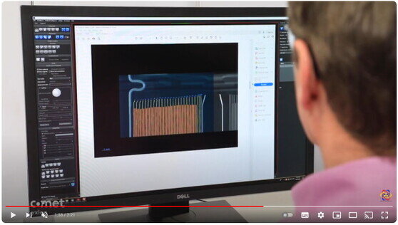 Video verifica con tomografia per analisi batterie