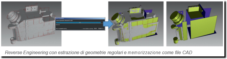 Reverse Engineering con estrazione di geometrie e memorizzazione